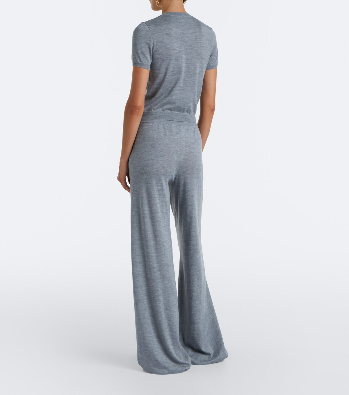 Gucci Wool and silk wide-leg pants