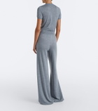 Gucci Wool and silk wide-leg pants