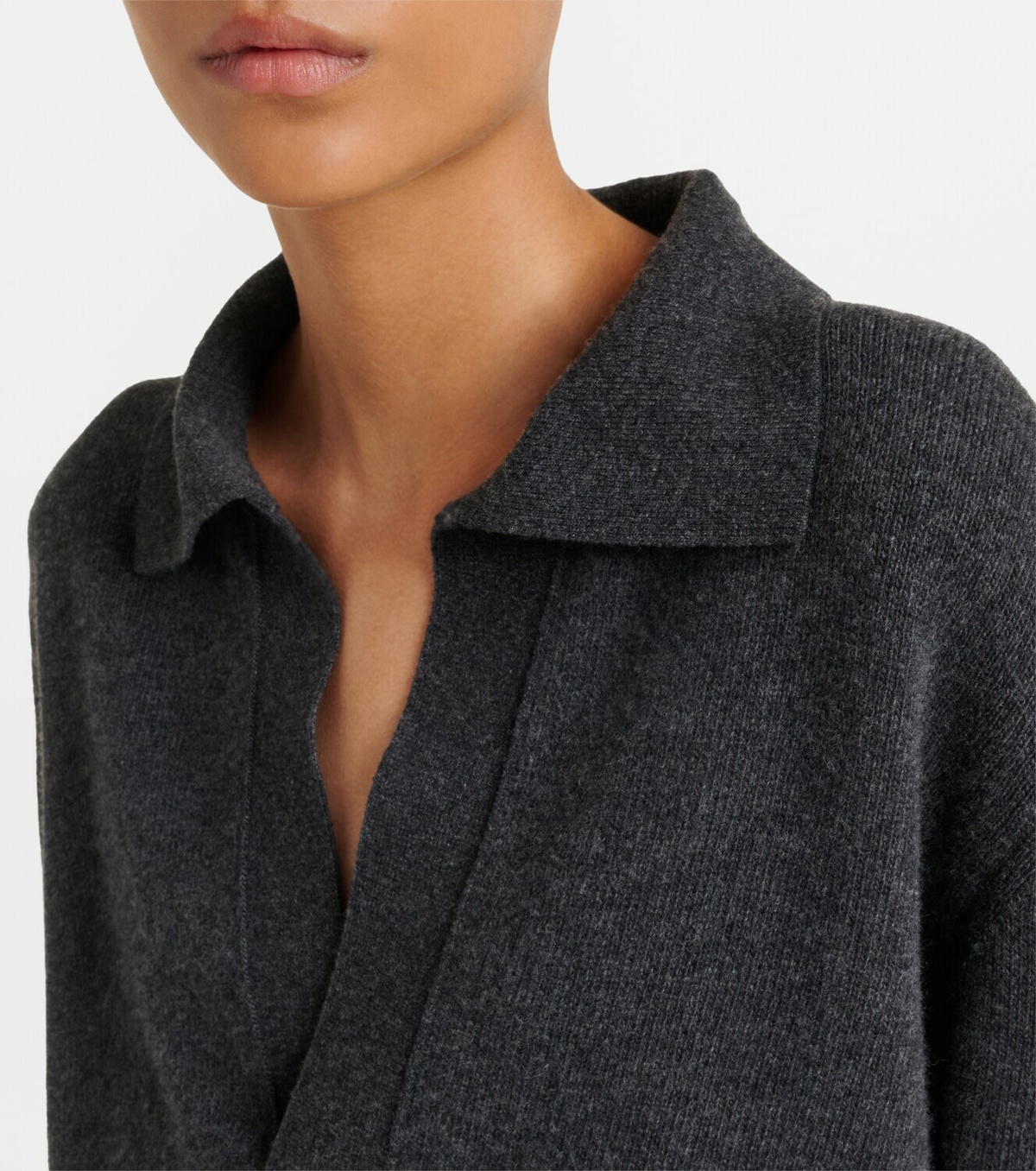 Victoria Beckham Genevieve wool and cashmere polo sweater