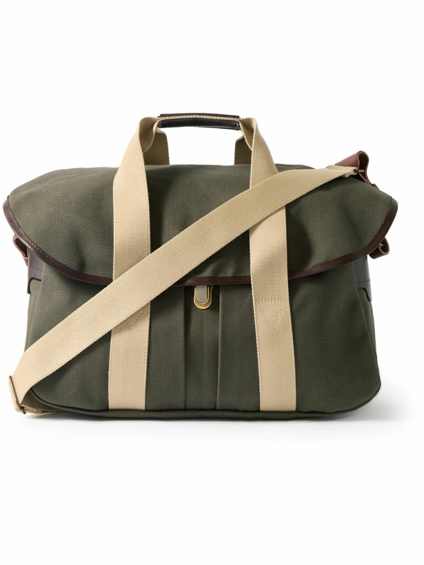 Photo: Bleu de Chauffe - Musette Business Leather and Webbing-Trimmed Canvas Weekend Bag