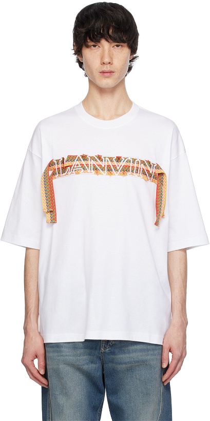 Photo: Lanvin White Curb Lace T-Shirt