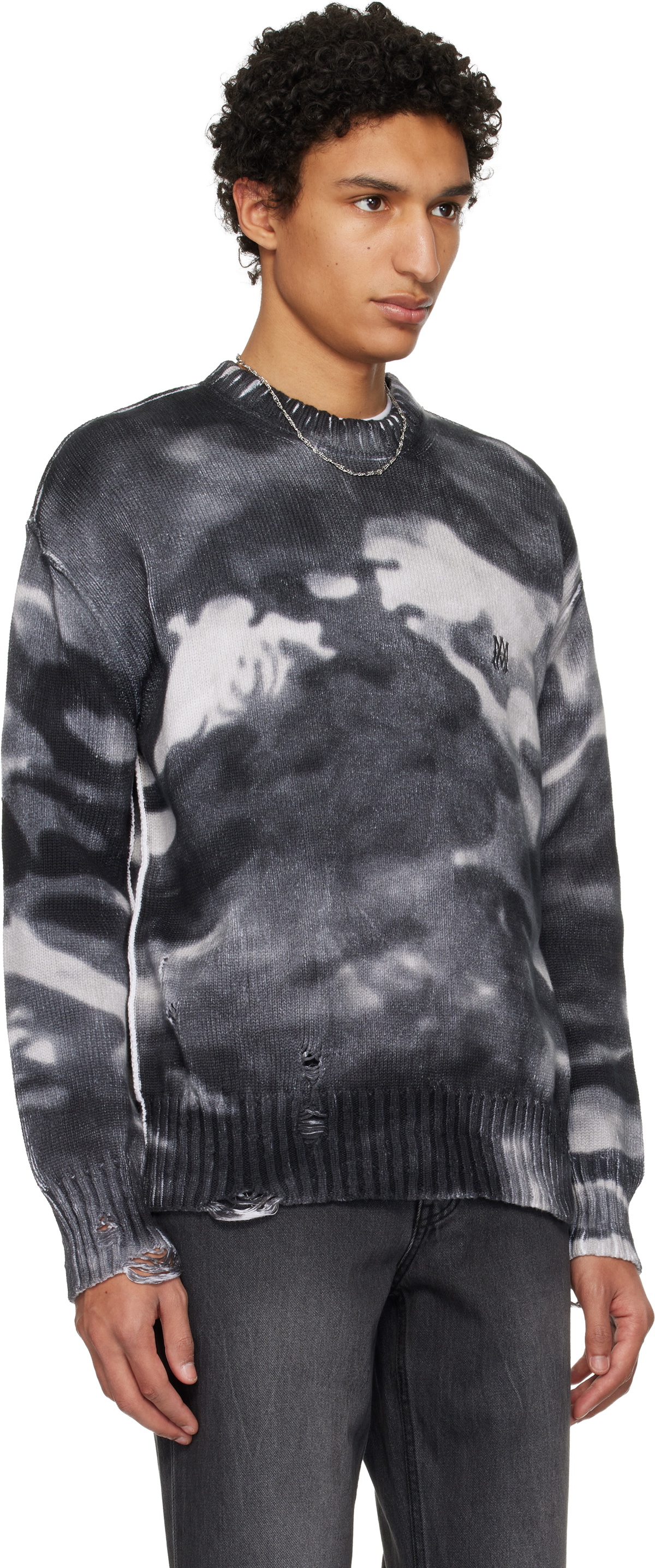 AMIRI Gray Camo Sweater