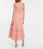 LoveShackFancy Ayala lace-trimmed cotton midi dress