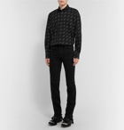 Balenciaga - Button-Down Collar Logo-Print Cotton-Poplin Shirt - Black
