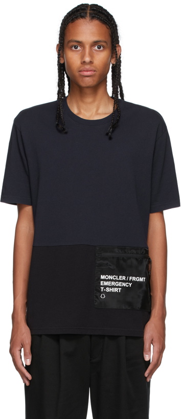 Photo: Moncler Genius 7 Moncler FRGMT Fujiwara Navy & Black Packable T-Shirt