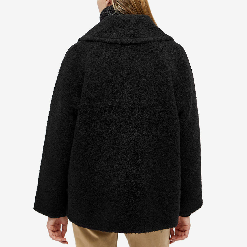 GANNI Women's Boucle Wool Jacket in Black GANNI