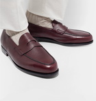 John Lobb - Lopez Full-Grain Leather Penny Loafers - Burgundy