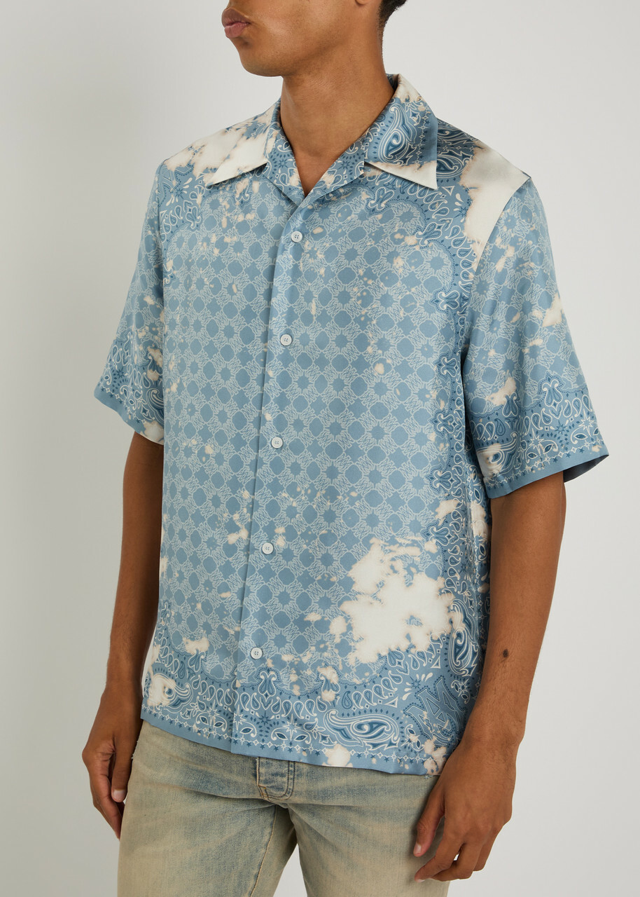 Amiri Bandana Printed Silk-satin Shirt No Colour Amiri