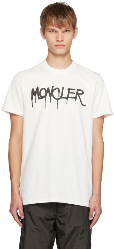 Photo: Moncler White Printed T-Shirt