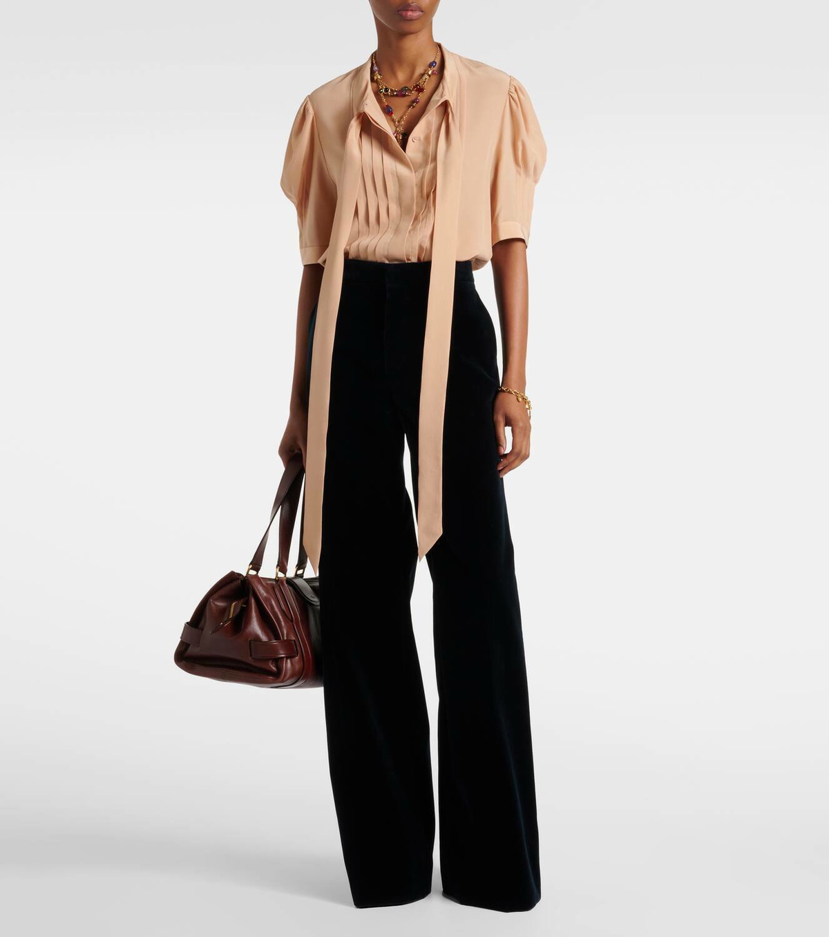 Chloé Lavallière silk crêpe de chine blouse