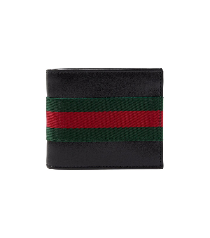 Photo: Gucci Web Trademark leather bifold wallet