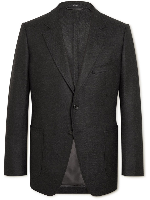 Photo: TOM FORD - O'Connor Slim-Fit Brushed Wool and Cashmere-Blend Twill Blazer - Gray