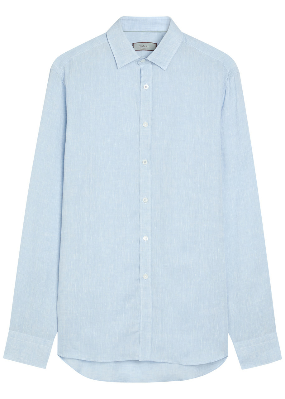 Canali Linen Shirt Blue