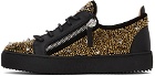 Giuseppe Zanotti Black & Gold May London Sneakers