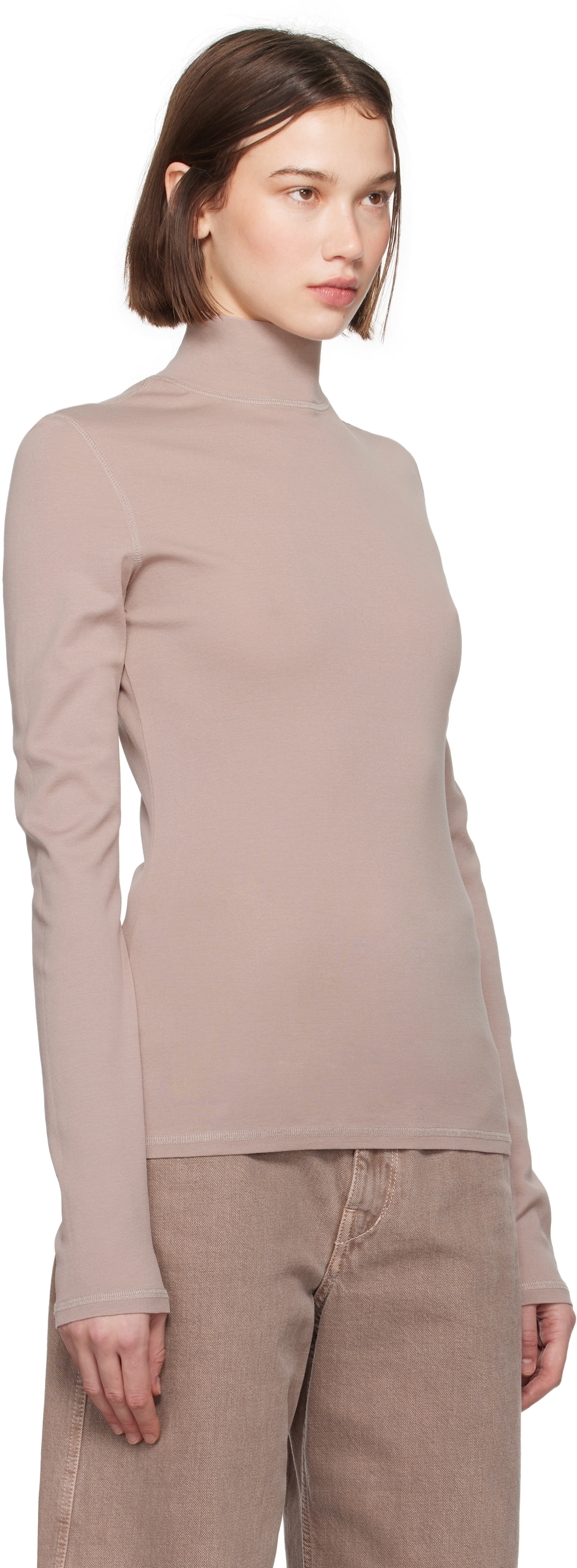 LEMAIRE Pink Rib Turtleneck Lemaire