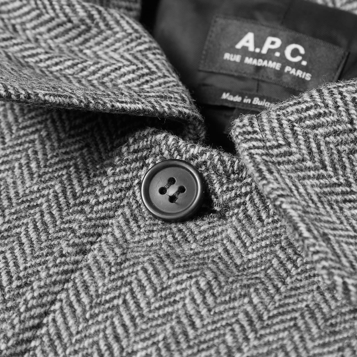 A.P.C. グレー ダブルブレスト 36 コート ピーコート APC apc 楽天市場