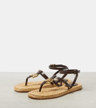 Givenchy 4G Liquid leather espadrille sandals