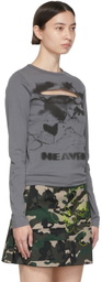 Marc Jacobs Heaven Gray Cotton Long Sleeve T-Shirt