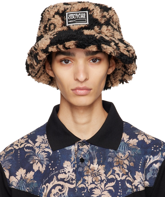 Photo: Versace Jeans Couture Black & Brown Tapestry Bucket Hat