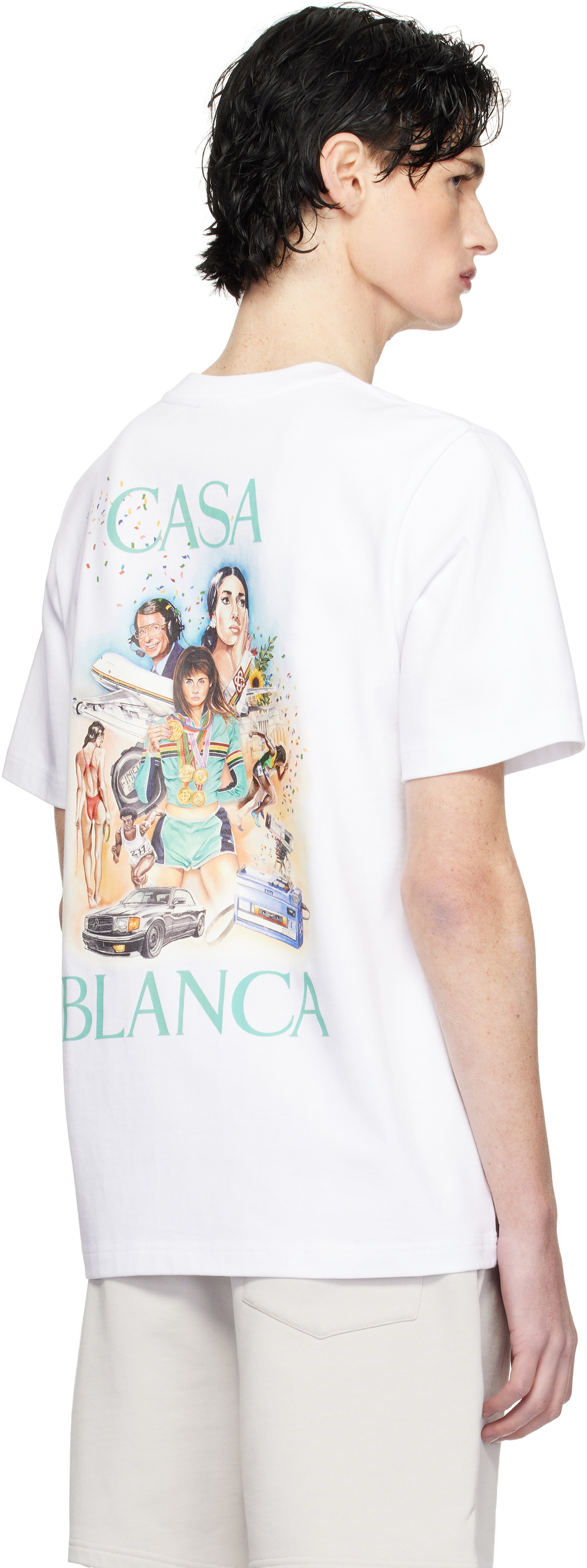 Casablanca White 'Celebration Du Sport' T-shirt Casablanca