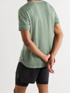 NIKE TRAINING - Garment-Dyed Dri-FIT Mesh Yoga T-Shirt - Green
