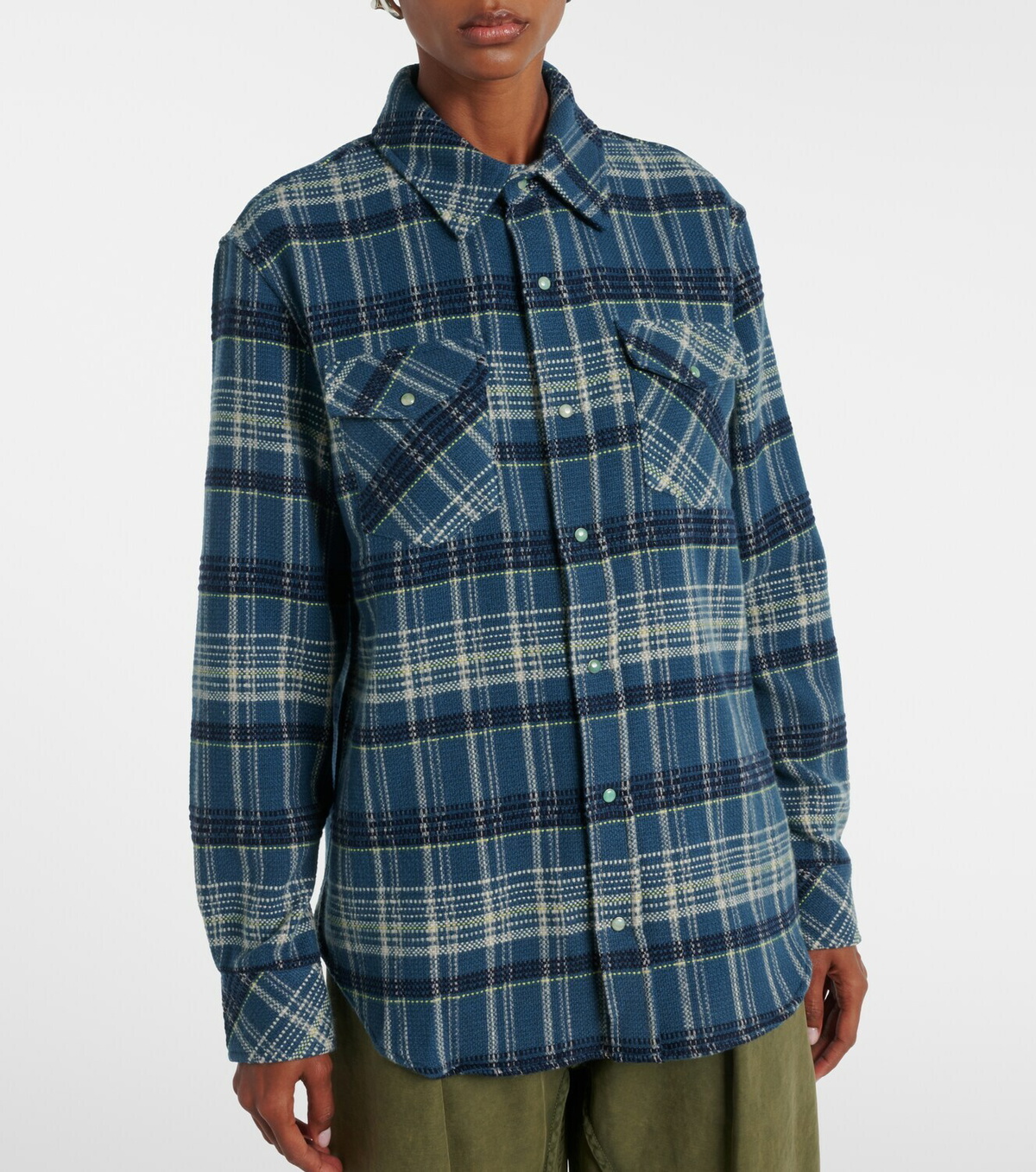 God's True Cashmere Checked cashmere shirt