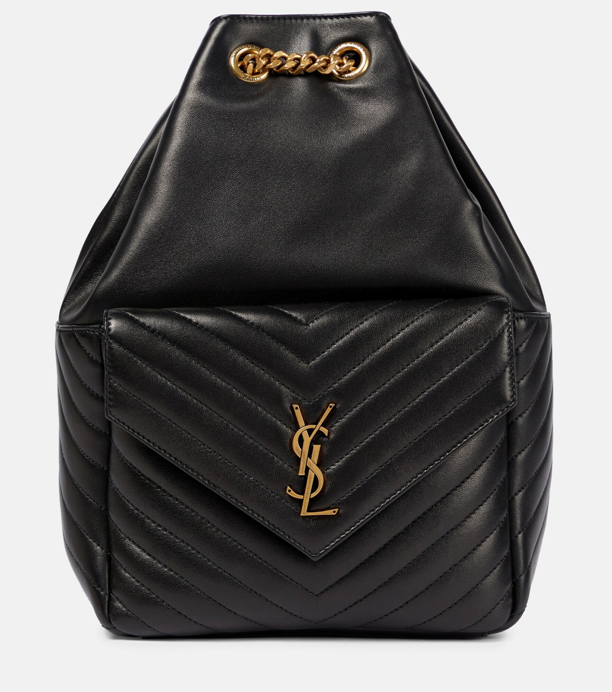 Saint Laurent Black Quilted Leather Loulou Backpack
