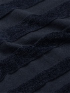 GIORGIO ARMANI - Striped Knitted Rollneck Sweater - Blue