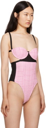 GCDS Pink Sequin Bodysuit