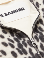 Jil Sander - Printed Wool and Cotton-Blend Fleece Gilet - Neutrals