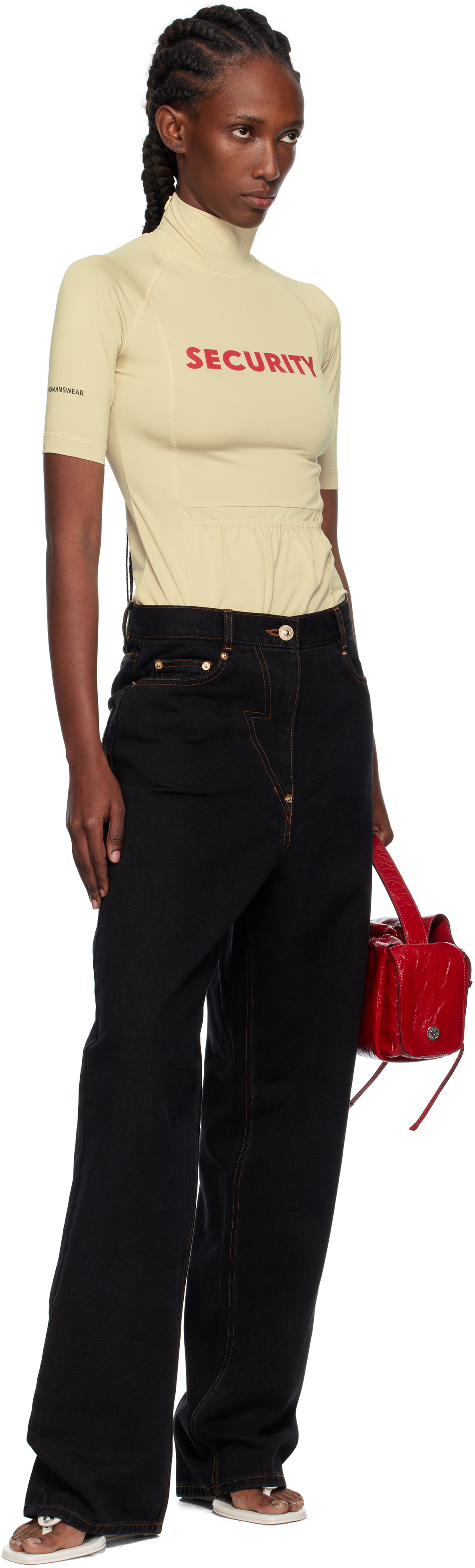 Pushbutton Black Straight Jeans