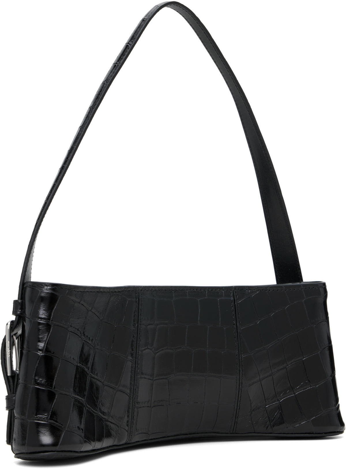 Coperni Black Croco Ergonomic Shoulder Bag