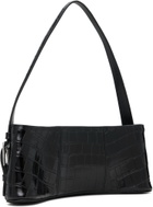Coperni Black Croco Ergonomic Shoulder Bag