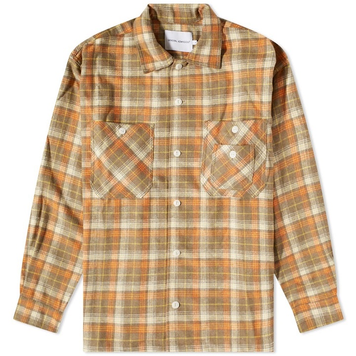 Photo: General Admission Men's Flannel Plaid Shirt in Brown