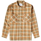 General Admission Men's Flannel Plaid Shirt in Brown