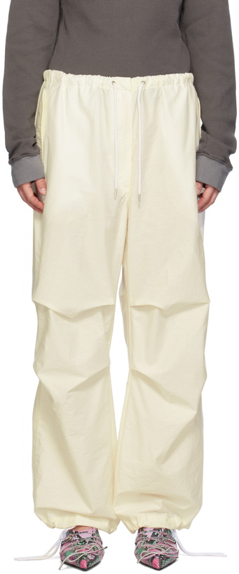 Photo: Acne Studios Off-White Drawstring Trousers