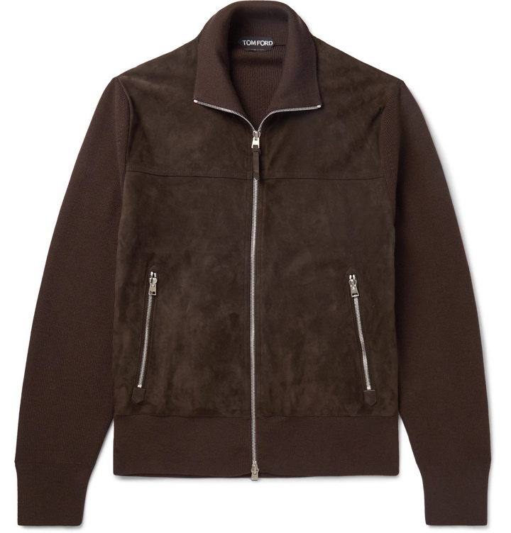 Photo: TOM FORD - Wool-Lined Suede Jacket - Brown