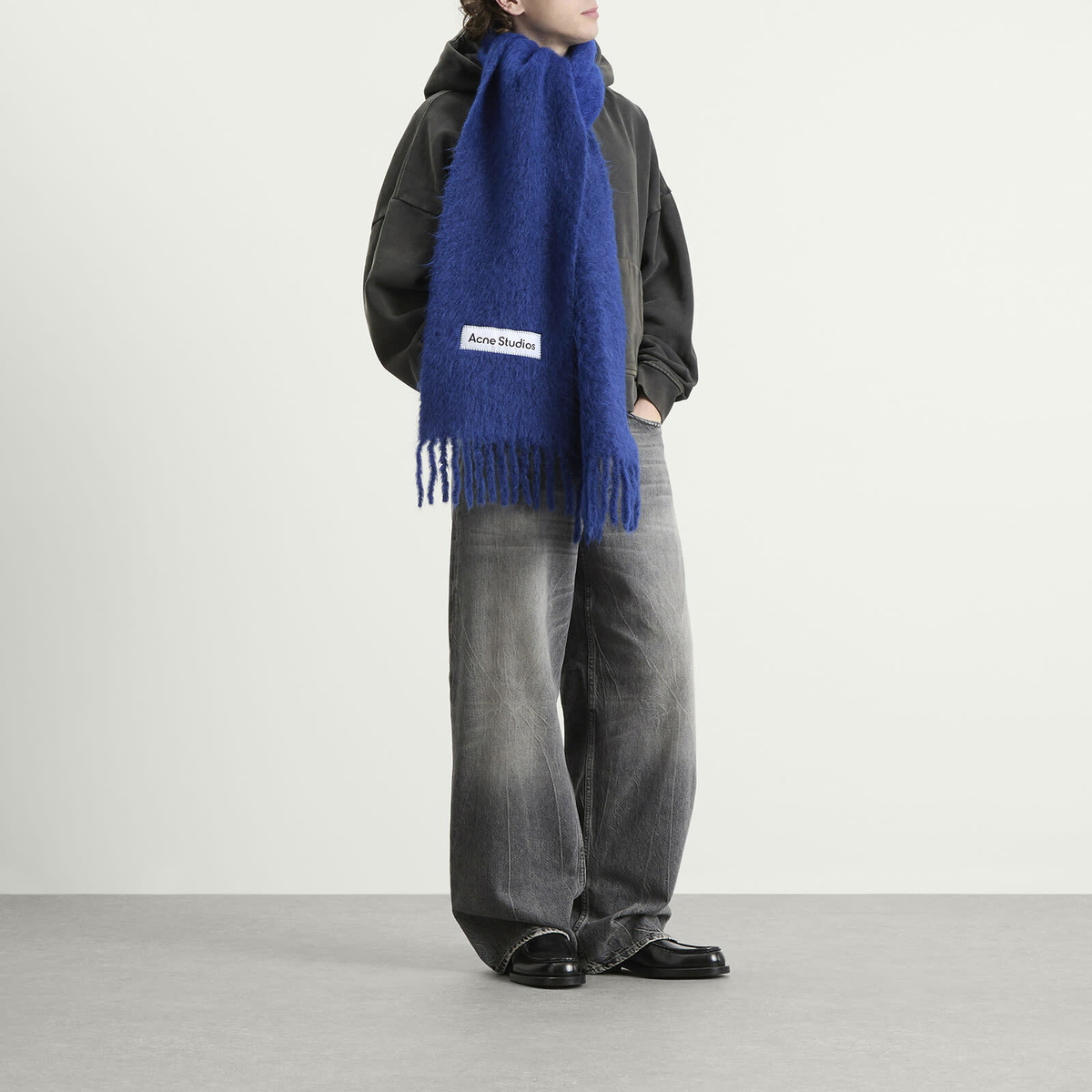 Acne Studios Vally Dip Dye Scarf in Blue 