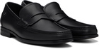 Ferragamo Black Athen Penny Loafers