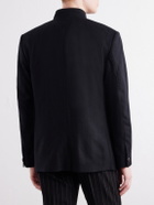 Favourbrook - Nehru Recycled Cashmere-Twill Blazer - Black