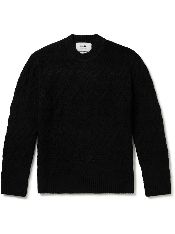 Photo: NN07 - Dominic Cable-Knit Sweater - Black
