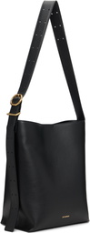 Jil Sander Black Cannolo Tote
