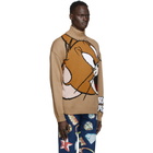 GCDS Beige Tom and Jerry Edition Knit Jerry Sweater