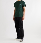 LOEWE - Logo-Embroidered Cotton-Jersey T-Shirt - Green