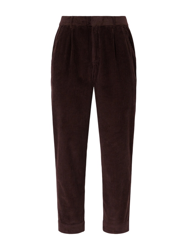 Photo: Folk - Signal Straight-Leg Cotton-Corduroy Trousers - Brown
