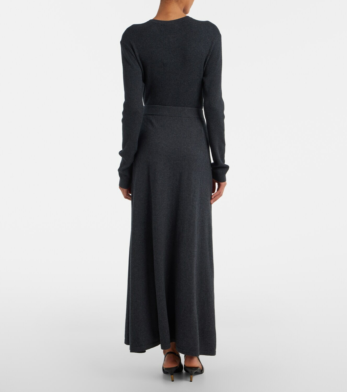 Lisa Yang Adrienne cotton and cashmere midi skirt