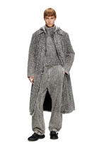 Diesel Hooded coat in bouclé denim - Denim Jackets - Unisex - Black
