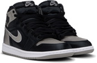 Nike Jordan Black & Silver Air Jordan 1 High OG Sneakers