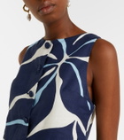 Cala de la Cruz Rhoda printed linen minidress