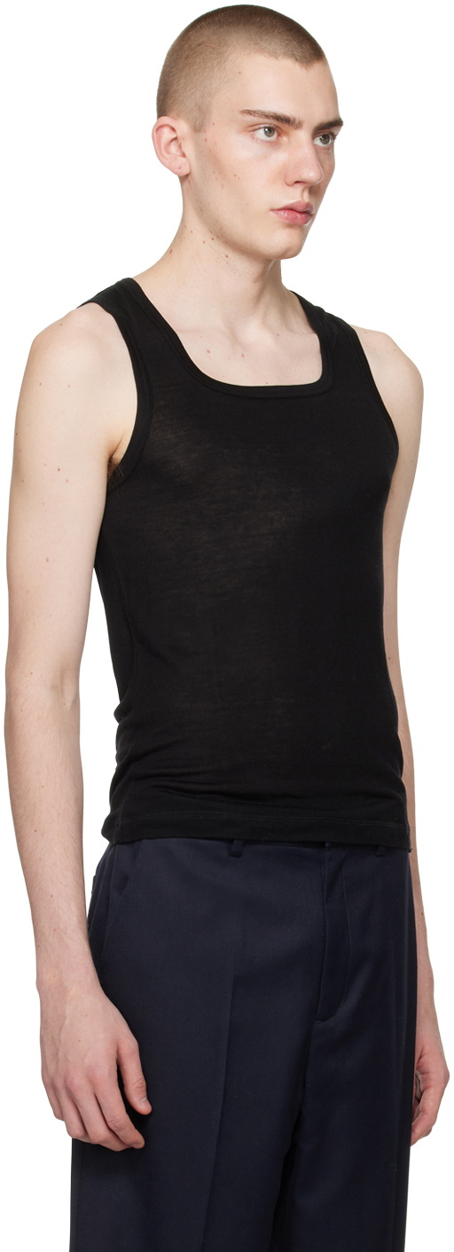 Filippa K Black Sheer Tank Top